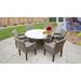 Alcott Hill® Biljana 7 Piece Outdoor Dining Set w/ Cushions Glass/Wicker/Rattan in Gray | Wayfair CE81E5BA963845FAA28372D70000C383