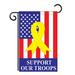 Breeze Decor Support Our Troops Americana Patriotic 2-Sided Polyester 19 x 13 in. Garden Flag in Blue/Red/Yellow | 18.5 H x 13 W in | Wayfair