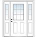 Verona Home Design Smooth Grilles Primed Fiberglass Prehung Front Entry Doors Fiberglass | 80 H x 64 W x 1.75 D in | Wayfair ZZ29730L