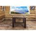 Loon Peak® Homestead Collection Lodge Pole Pine Dining Table Wood in Brown/Green | 30 H x 45 W x 45 D in | Wayfair 06510703C878480EAE441EA2D5D80F20