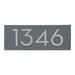 Montague Metal Products Inc. Floating Modern 4" Number Horizontal Address Plaque (4 Digits) Metal in Gray | 6 H x 16.5 W x 1 D in | Wayfair