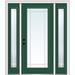 Verona Home Design Smooth Prefinished Fiberglass Prehung Front Entry Door Fiberglass | 80 H x 64 W x 1.75 D in | Wayfair ZZ05527R