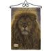 Breeze Decor Lion Burlap Nature Wildlife Impressions Decorative 2-Sided Polyester 1.5 x 1.1 ft Garden Flag in Black/Brown | 18.5 H x 13 W in | Wayfair