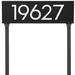 Montague Metal Products Inc. Floating 1-Line Lawn Address Sign Metal in Black | 6 H x 19.75 W x 1 D in | Wayfair HMP-045-L-B-W