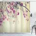 Wrought Studio™ Karle Nature Flowers Branches Sakura Blooms Cherry Blossoms Spring Time Photo Single Shower Curtain | 69 H x 105 W in | Wayfair