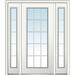 Verona Home Design Smooth External Grilles Primed Fiberglass Prehung Front Entry Doors Fiberglass | 80 H x 64 W x 1.75 D in | Wayfair ZZ29504R