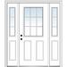 Verona Home Design Smooth Internal Grilles Primed Fiberglass Prehung Front Entry Doors Fiberglass | 80 H x 64 W x 1.75 D in | Wayfair ZZ29748R