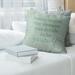 East Urban Home Handwritten True Beauty Quote Pillow Polyester/Polyfill/Leather/Suede in Green | 14 H x 14 W x 3 D in | Wayfair