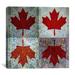 Winston Porter Canada Flag Maple Leaf #7 Graphic Art on Canvas in Gray/Red | 26 H x 26 W x 1.5 D in | Wayfair 5764179F9B50486A8590E46927C6236A