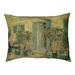 Tucker Murphy Pet™ Burk Entrance of a Restaurant in Asnieres Designer Pillow Fabric in Green/Brown | 6 H x 29.5 W x 19.5 D in | Wayfair