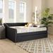 Alcott Hill® Davian Daybed w/ Trundle Metal in Gray/White | 33 H x 58 W x 81 D in | Wayfair D181C792103D4AFF984ACF7D81634EEA