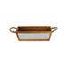 Rebrilliant Galvanized Front Tapered Wooden Storage Bin Solid Wood in Brown | 4.5 H x 15.75 W x 7 D in | Wayfair 4618