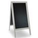 Gracie Oaks Folding Wooden Chalkboard Wood/Manufactured Wood in White | 26 H x 21 W x 13 D in | Wayfair 39E43A3DE71B45E48082F0C15896EB90