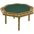 Kestell Furniture 57" Oak Period Poker Table Vinyl | 29.5 H x 57 W x 52 D in | Wayfair O-85-V-Red Vinyl/Mahogany