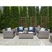 Red Barrel Studio® Zayleigh Patio Chair w/ Cushions in Brown/Gray | 29 H x 40 W x 35 D in | Wayfair A52FED9EBA24444C951709BCDA52F4AB