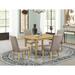 Winston Porter Arison 5 - Piece Extendable Solid Wood Dining Set Wood/Upholstered in Brown | 30 H in | Wayfair 7A31CB87E6D24F52A33D56967B441A82