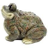 August Grove® Onderdonk Toad Statue Resin/Plastic in Gray/Green | 12.5 H x 14 W x 11.25 D in | Wayfair 5ED62CE2917B4AB88E6F22B69C94F372