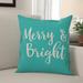 The Holiday Aisle® Meryl Merry Bright Throw Pillow Polyester in Green/Blue | 18 H x 18 W in | Wayfair 8B1DA1AA4B7A4C5A8B74E7A50A25A295