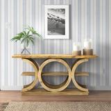 Beachcrest Home™ Ahren 59" Solid Wood Console Table Wood in Brown | 27.5 H x 59 W x 13.75 D in | Wayfair 61224886A7B34CAC80B65D5F71537D18
