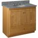 Millwood Pines Lysette 36" Bathroom Vanity Base Only Wood/Solid Wood in Brown | 34.5 H x 36 W in | Wayfair 1ABEE71714324080A61C82D8D71A402E