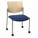 KFI Studios Evolve 19" W Stackable Waiting Room Chair w/ Metal Frame Vinyl/Wood/Metal in Gray/Black/Brown | 31.5 H x 19 W x 18.5 D in | Wayfair