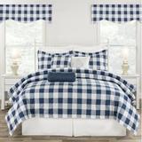 August Grove® Bynum Comforter Set Polyester/Polyfill/Cotton in Blue | Queen Comforter + 1 Bed skirt + 2 Shams | Wayfair