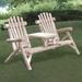 Symple Stuff Welty Adirondack Seating Group Wood/Natural Hardwoods in Brown/Gray/Green | 39 H x 66 W x 30 D in | Outdoor Furniture | Wayfair CFU129