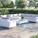 Wade Logan® Azyon 8 Piece Sectional Seating Group w/ Cushions Synthetic Wicker/All - Weather Wicker/Wicker/Rattan in White | Outdoor Furniture | Wayfair