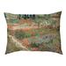 Tucker Murphy Pet™ Burk Bluhender Garten mit Pfad Designer Pillow Fabric in Green/Brown | Large (52" L x 42" W) | Wayfair