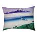 Tucker Murphy Pet™ Burkart Tama River in Musashi Province Dog Pillow Polyester in Green/Blue/Indigo | 2.5 H x 29.5 W x 19.5 D in | Wayfair