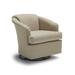 Armchair - Three Posts™ Alessa Upholstered Swivel Rocker Armchair Fabric in Black/Brown | 30 H x 31 W x 31.5 D in | Wayfair 2567-1-27227