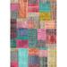 Blue/Pink 48 x 0.35 in Indoor Area Rug - East Urban Home Contemporary Pink/Blue/Yellow Area Rug Polyester/Wool | 48 W x 0.35 D in | Wayfair