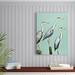 Highland Dunes 'Heron Focus' Painting Print on Wrapped Canvas Metal in Blue/White | 40 H x 30 W x 1.5 D in | Wayfair NB14153