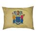 Tucker Murphy Pet™ Burien New Jersey Flag Designer Pillow Fleece, Polyester in Green/Brown | 14 H x 42.5 W x 32.5 D in | Wayfair