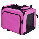 Tucker Murphy Pet™ Bartsch Pet Crate Polyester in Pink | 15.7 H x 15.7 W x 22.8 D in | Wayfair FD4E52A6E0684F5A9582C745B99FE7DD