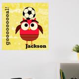 Zoomie Kids Dancer Owl Personalized Wall Decal Canvas/Fabric in Yellow | 20 H x 20 W in | Wayfair 7AD55A4C9AA14AAB82B887E9889CE79F