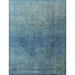 Blue/Green 72 x 0.35 in Indoor Area Rug - East Urban Home Contemporary Sky Blue/Sea Green Area Rug Polyester/Wool | 72 W x 0.35 D in | Wayfair