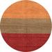 White 36 x 0.35 in Indoor Area Rug - East Urban Home Contemporary Red/Orange Area Rug Polyester/Wool | 36 W x 0.35 D in | Wayfair