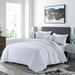 Union Rustic Hively Washed Cotton Jacquard Reversible 3 Piece White Duvet Cover Set Cotton in Gray/White | Queen Duvet Cover + 2 Shams | Wayfair