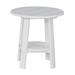 Ebern Designs Bohdalec Plastic Outdoor Side Table Plastic in White | 22 H x 21 W x 21 D in | Wayfair C8A21BA04C674622A86CC0B8A5276BE7