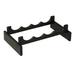 Symple Stuff Geis 4 Bottle Solid Wood Tabletop Wine Bottle Rack Wood/Solid Wood in Black | 5.25 H x 17.625 W x 10.75 D in | Wayfair WR41BK