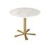 Latitude Run® Ithzel Round Marble Breakroom Table Metal/Marble in Yellow | 29.5 H x 28 W x 28 D in | Wayfair 91B18D8A59EB4339862E8F409E1A059B