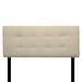 Winston Porter Allande Panel Headboard Upholstered/Polyester in Black/Brown | 56 H x 43 W in | Wayfair ALI8TArcadiaNat