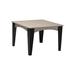 Ebern Designs Maltare Square 30" Outdoor Table Plastic in Gray/Black | 30 H x 44 D in | Wayfair D8EE0B52218E4C51BE33AB29600A27F0