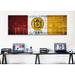 Winston Porter San Diego Flag, City Skyline w/ Planks - Wrapped Canvas Panoramic Graphic Art Print Canvas in Red/Yellow | Wayfair