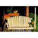 Symple Stuff Wellington Porch Swing Wood/Solid Wood in White | 47 H x 60 W x 24 D in | Wayfair CF1124