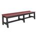 Ebern Designs Cyron Café Plastic Picnic Outdoor Bench Plastic in Black | 19 H x 72 W x 18.5 D in | Wayfair 057911F589EF46DFA3B513A42FD3D92B