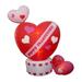 The Holiday Aisle® Animated Valentine's Day Hearts Top Heart Rotates Inflatable Polyester | 96 H x 86 W x 39 D in | Wayfair 400015