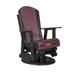 Ebern Designs Olgrah Adirondack Swivel Glider Outdoor Chair Wood in Black/Indigo | 44 H x 30 W x 28 D in | Wayfair A8AAAC83D8C443F596289B880252EEE8