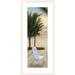 Highland Dunes 'Coastal Palm Beach Retreat Panel I' Framed Graphic Art Wood/Paper in Blue/Brown/Green | 44 H x 20 W x 1.5 D in | Wayfair